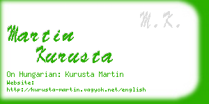 martin kurusta business card